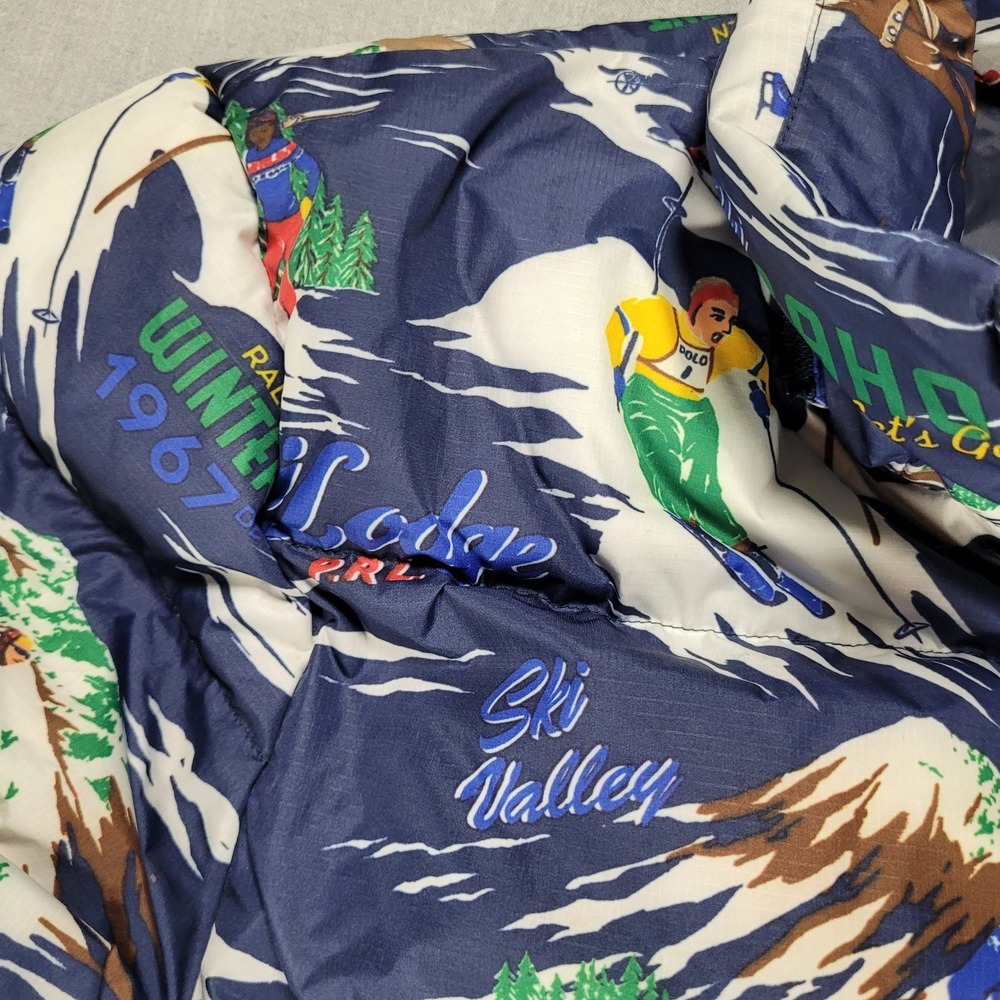Polo Ralph Lauren Puffer Jacket Coat Boys XL 18/20 Ski Print Water Repellent - Picture 7 of 16